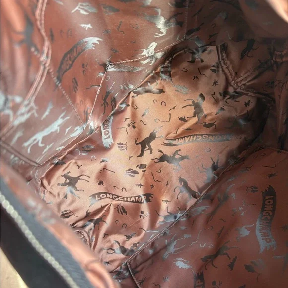 longchamp le pliage cuir medium tote - Picture 16 of 16